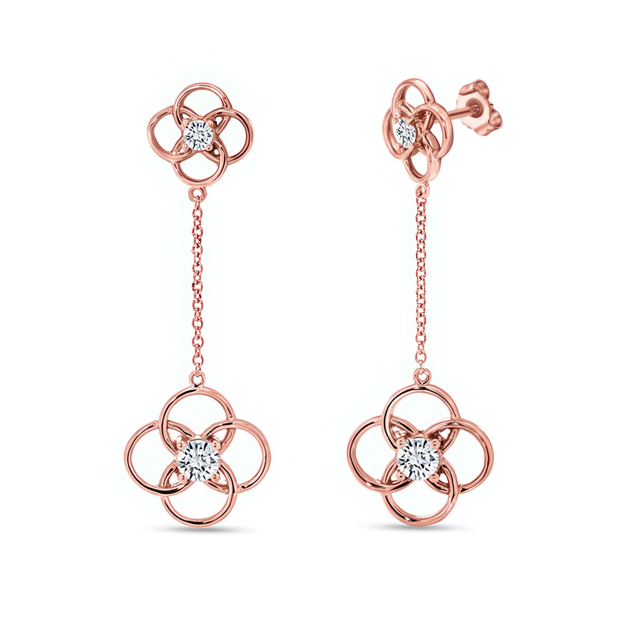 Lab Diamond Dangle Earrings