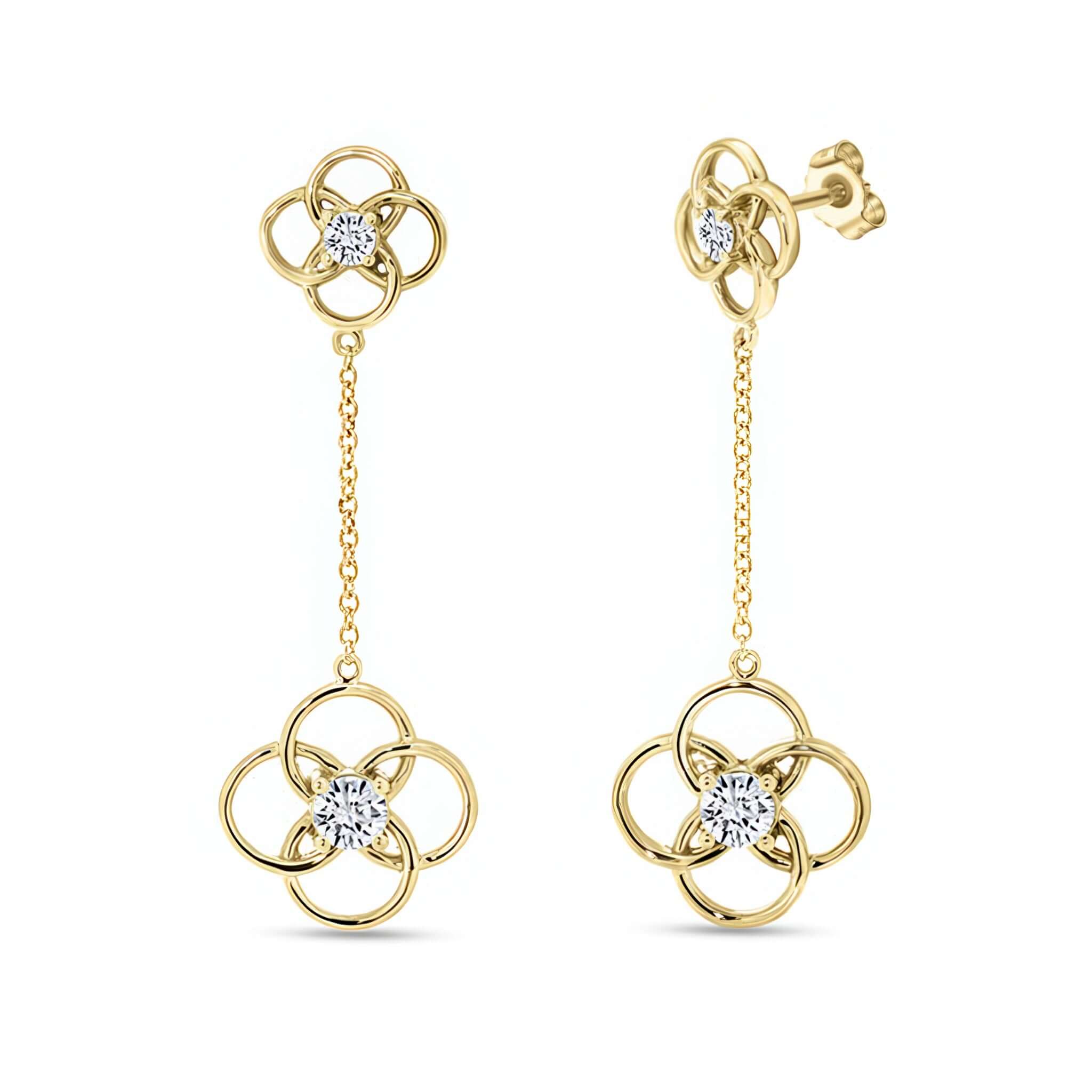 Lab Diamond Dangle Earrings