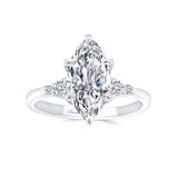 Modern 2 Carat Marquise Moissanite Ring