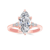 Modern 2 Carat Marquise Moissanite Ring