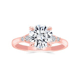 Modern 2 Carat Round Moissanite Ring