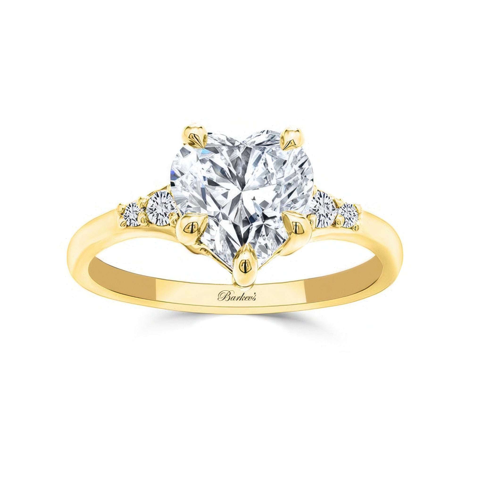 Modern 2 Carat Heart Shape Moissanite Ring