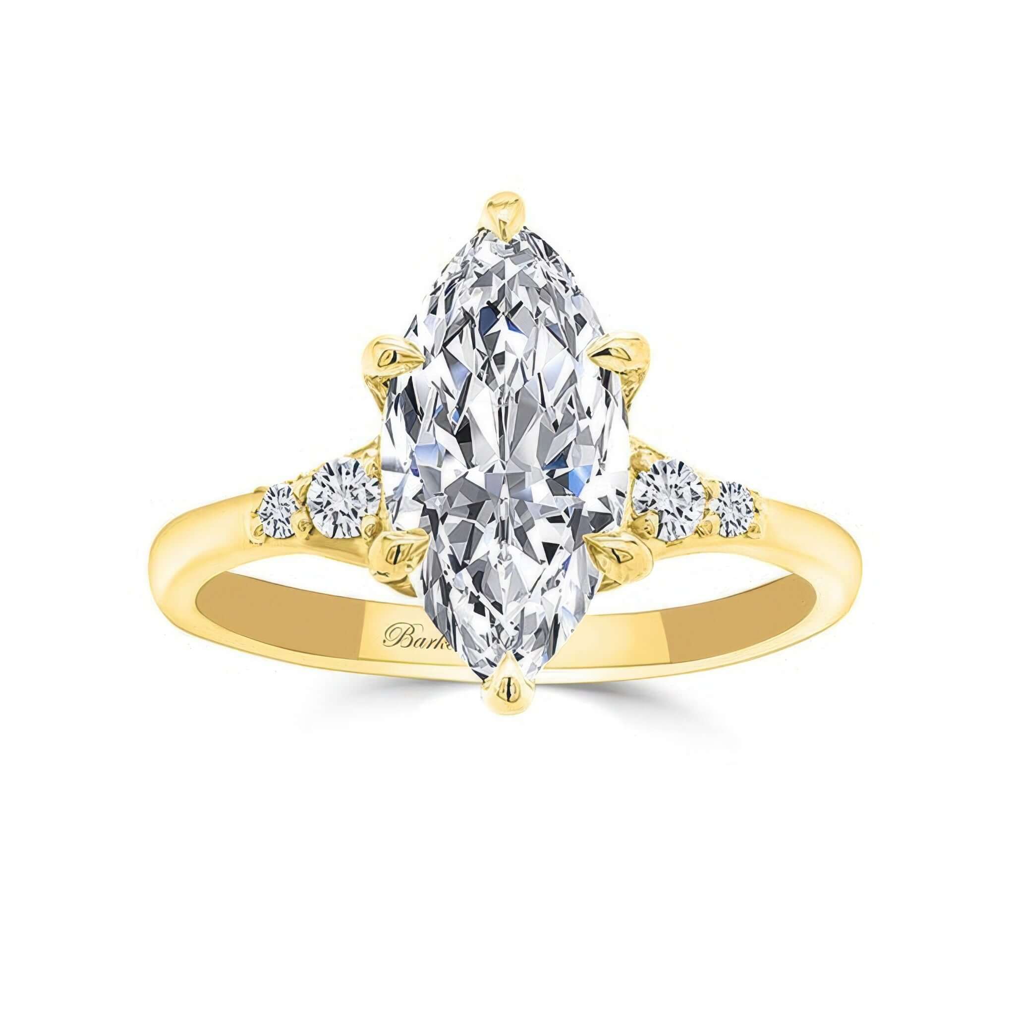 Modern 2 Carat Marquise Moissanite Ring