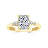 Modern 2 Carat Radiant Lab Diamond Ring