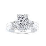 Modern 2 Carat Radiant Moissanite Wedding Ring Set