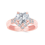 Modern 2 Carat Heart Shape Diamond Wedding Ring Set