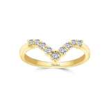 Pointed 9 Diamond Wedding Band
