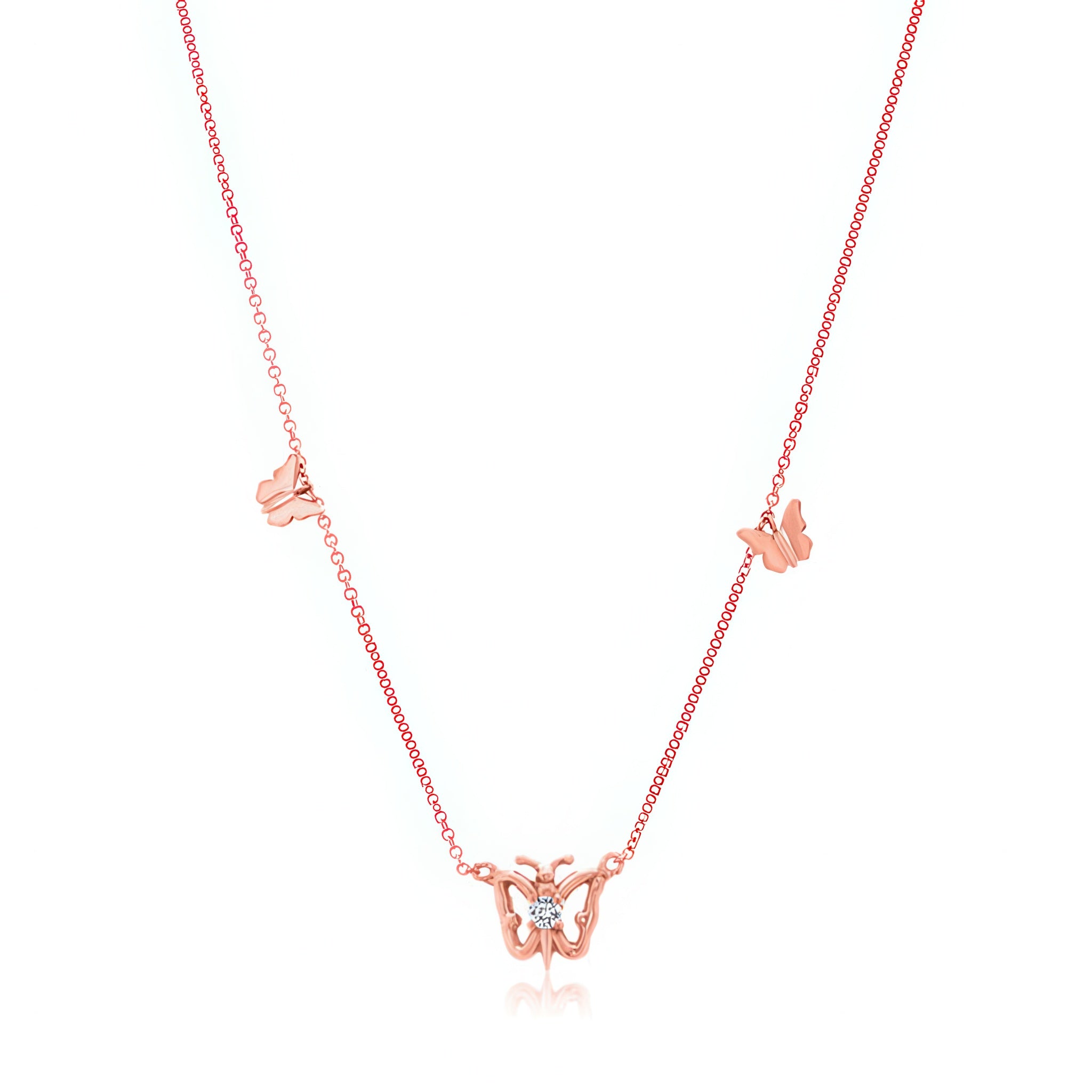 Lab Diamond Butterfly Necklace