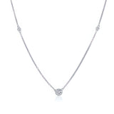 Bezel Set Lab Diamond Necklace