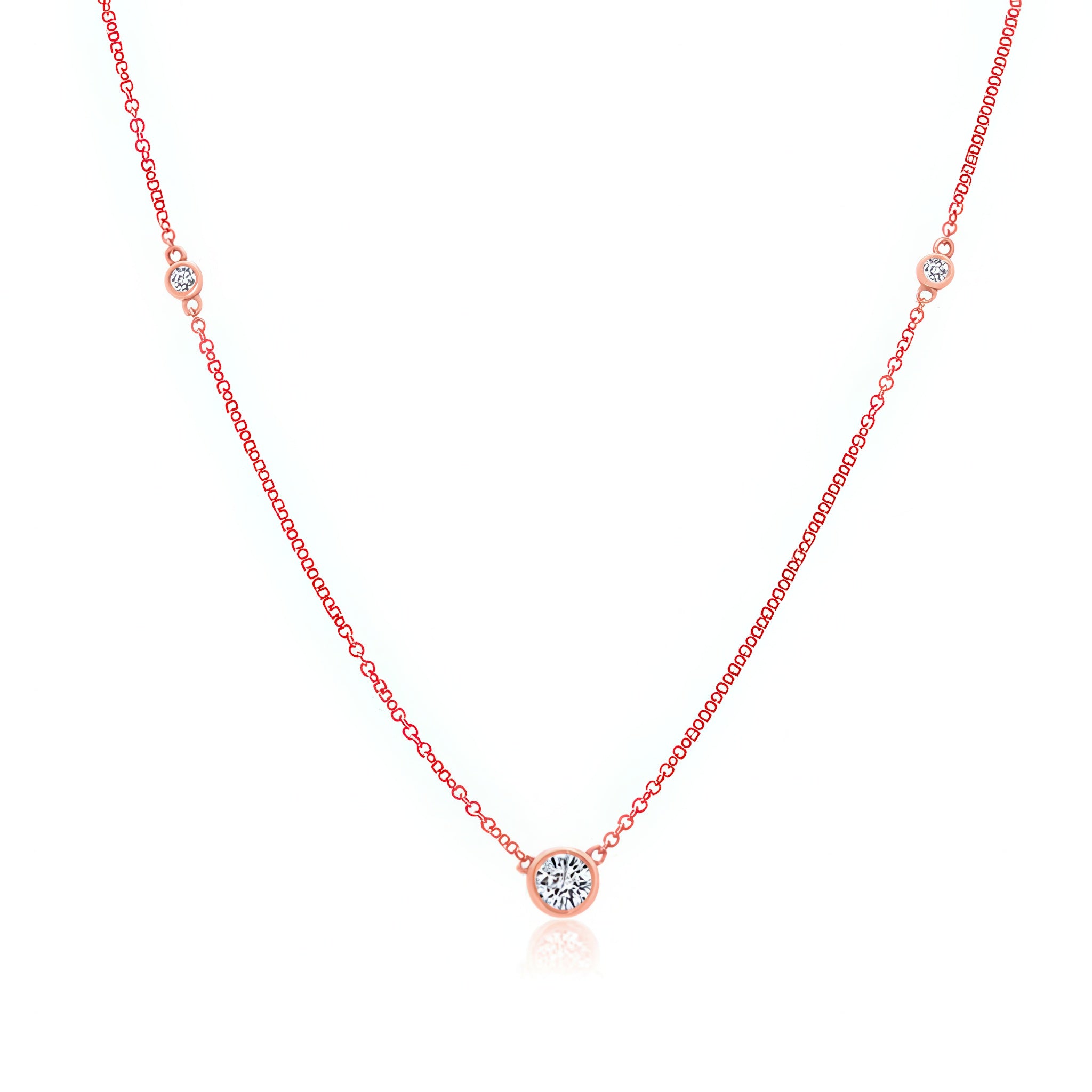 Bezel Set Lab Diamond Necklace