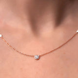 Bezel Set Lab Diamond Necklace