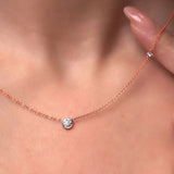 Bezel Set Lab Diamond Necklace