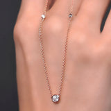 Bezel Set Lab Diamond Necklace