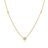 Bezel Set Lab Diamond Necklace