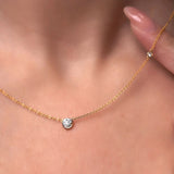 Bezel Set Lab Diamond Necklace