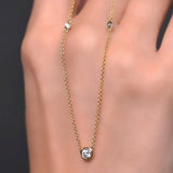 Bezel Set Lab Diamond Necklace