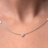 Bezel Set Lab Diamond Necklace
