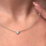 Bezel Set Lab Diamond Necklace