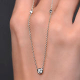 Bezel Set Lab Diamond Necklace