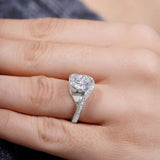 2 Carat Bypass Round Moissanite Ring
