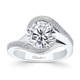 2 Carat Bypass Round Moissanite Ring