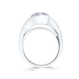 2 Carat Bypass Round Moissanite Ring