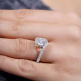 2 Carat Bypass Round Moissanite Ring