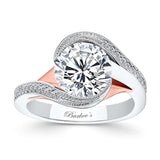 2 Carat Bypass Round Moissanite Ring