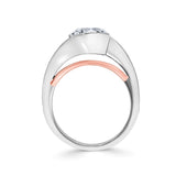 2 Carat Bypass Round Moissanite Ring