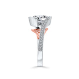 2 Carat Bypass Round Moissanite Ring