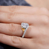 2 Carat Bypass Round Moissanite Ring