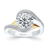 2 Carat Bypass Round Moissanite Ring