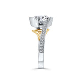 2 Carat Bypass Round Moissanite Ring