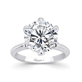 5 Carat Round Lab Diamond 6 Prong Solitaire Ring