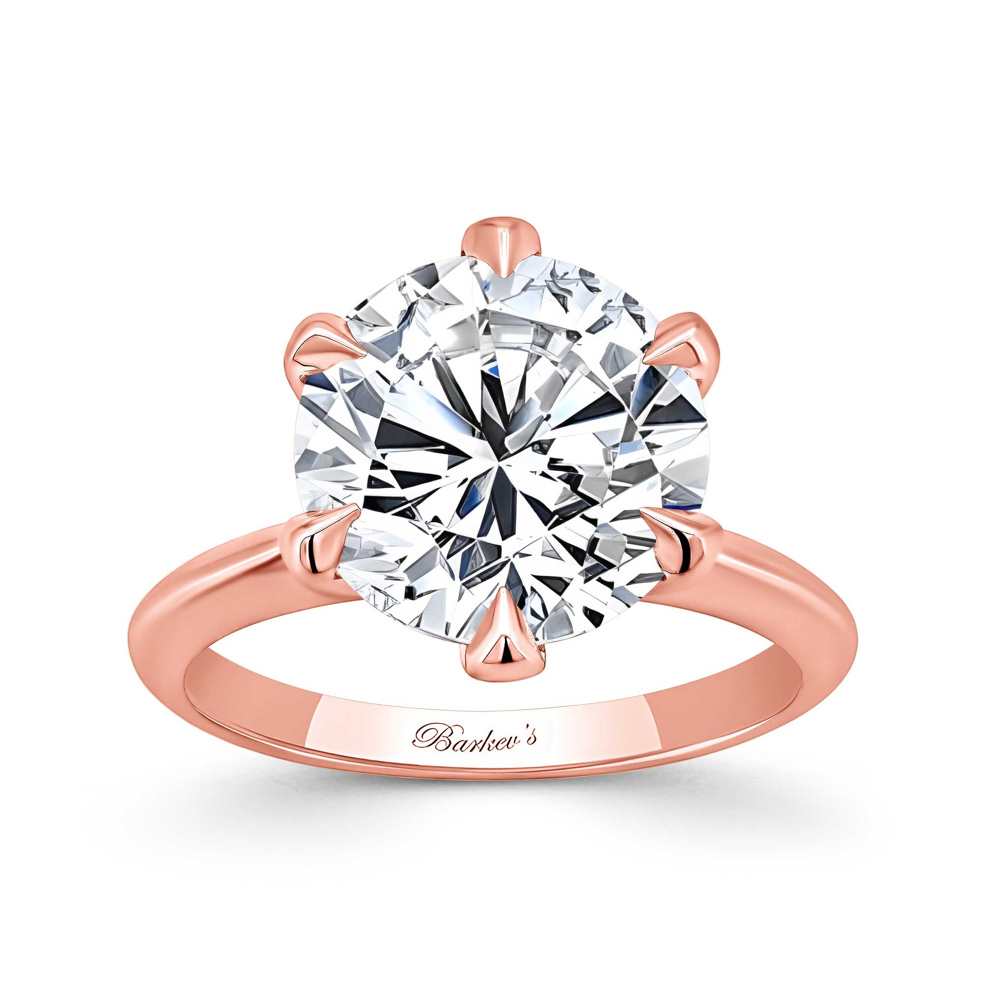 5 Carat Round Lab Diamond 6 Prong Solitaire Ring