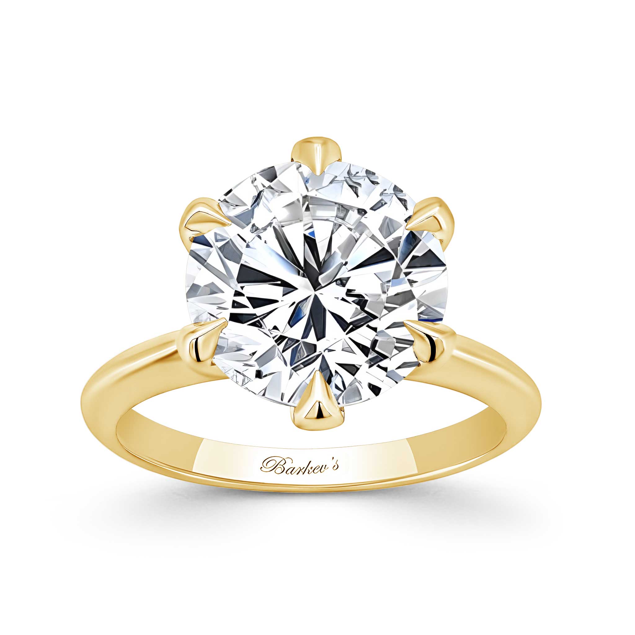 5 Carat Round Lab Diamond 6 Prong Solitaire Ring