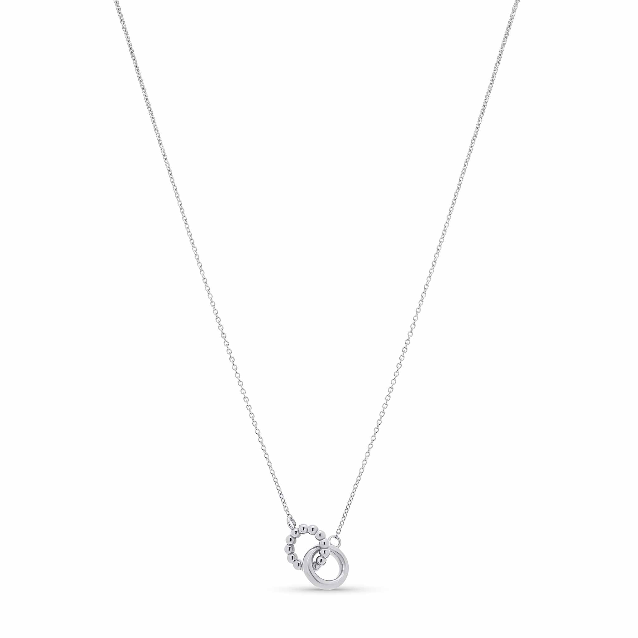 Gold Double Circle Necklace