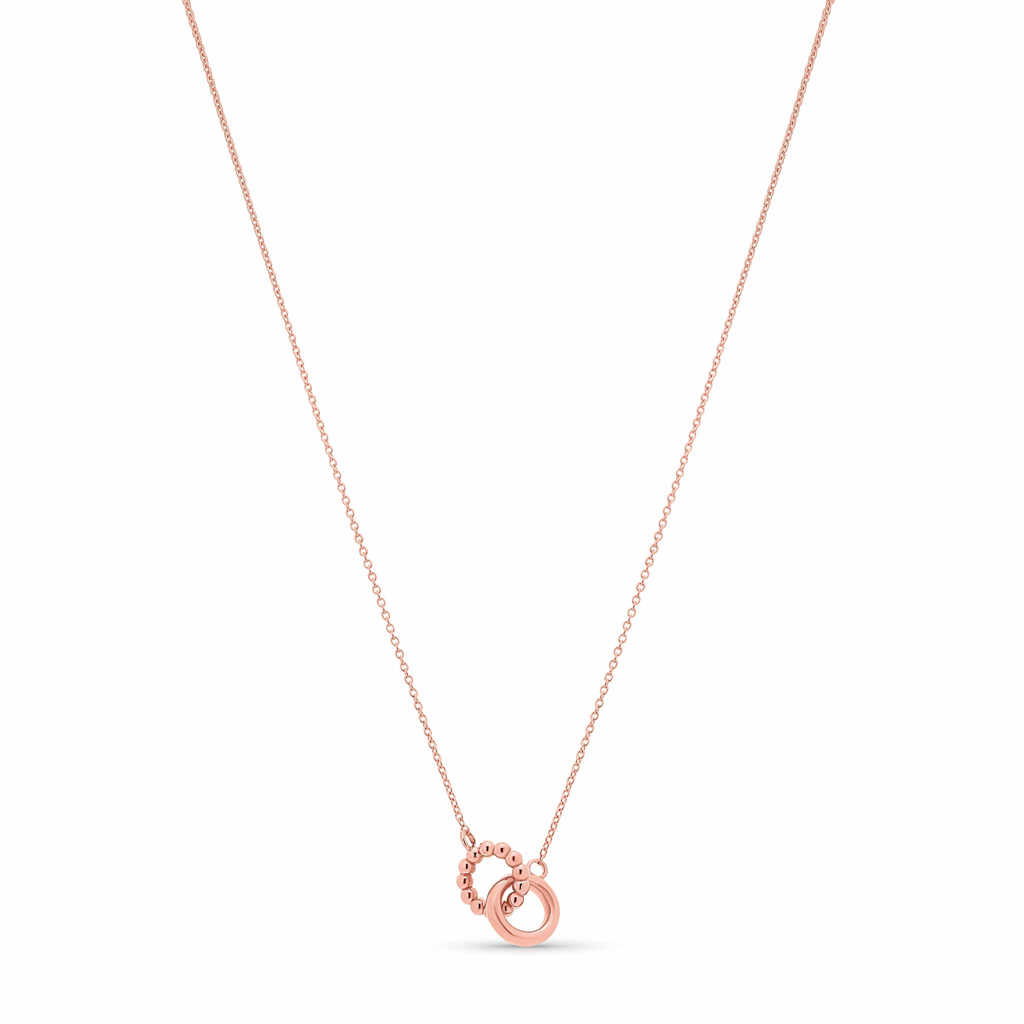 Gold Double Circle Necklace