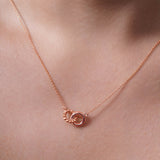 Gold Double Circle Necklace