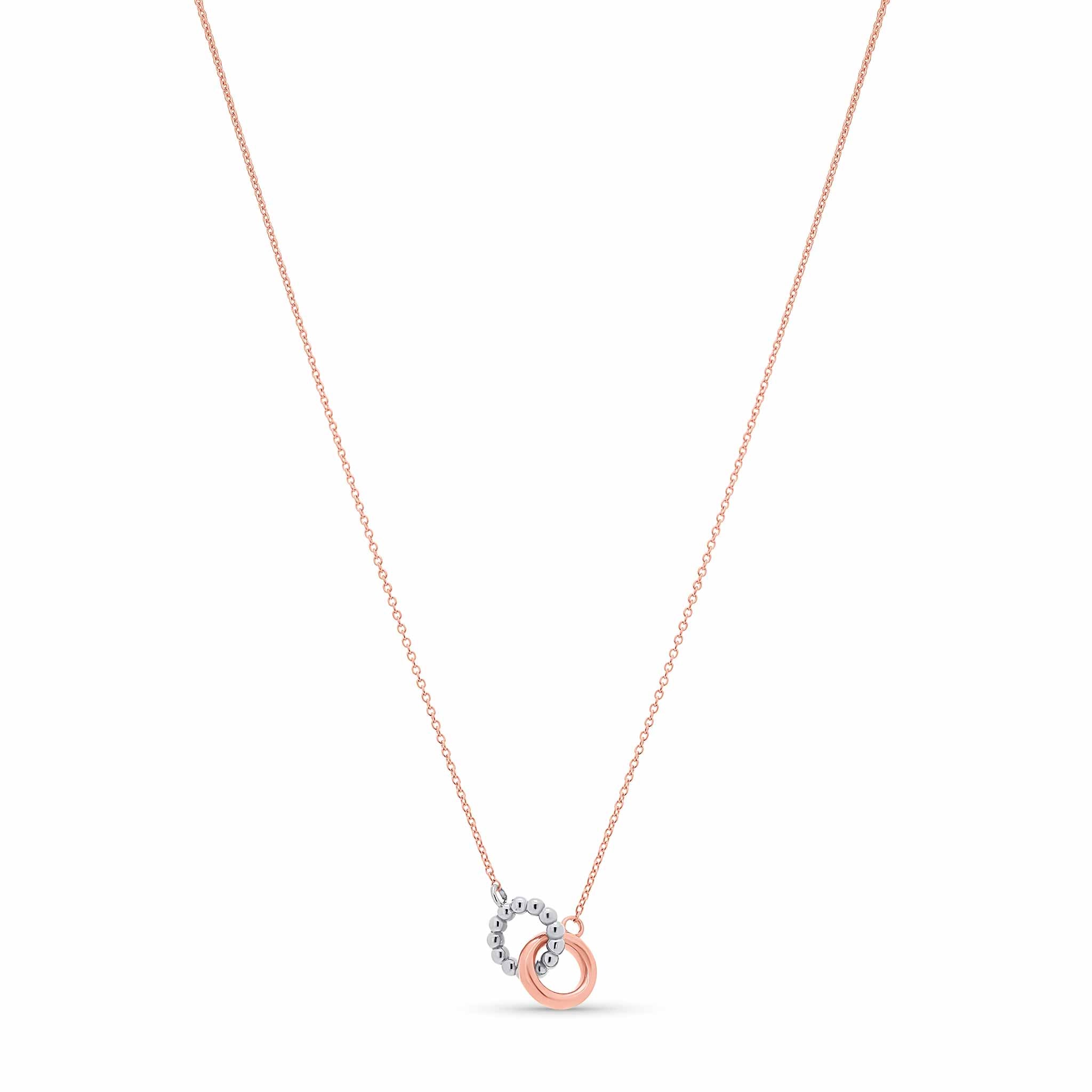 Gold Double Circle Necklace