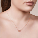 Gold Double Circle Necklace