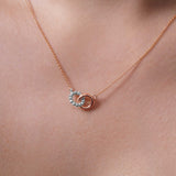 Gold Double Circle Necklace