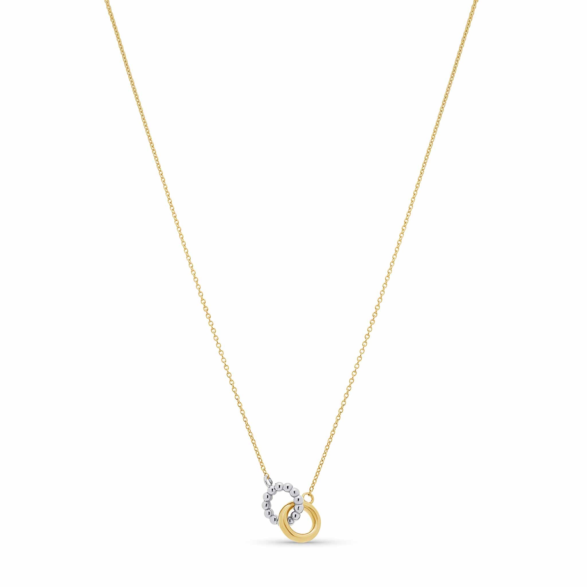 Gold Double Circle Necklace