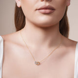 Gold Double Circle Necklace