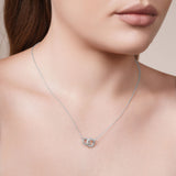 Gold Double Circle Necklace