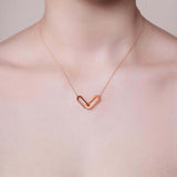 Double Interlocking Paper Clip Link Gold Necklace