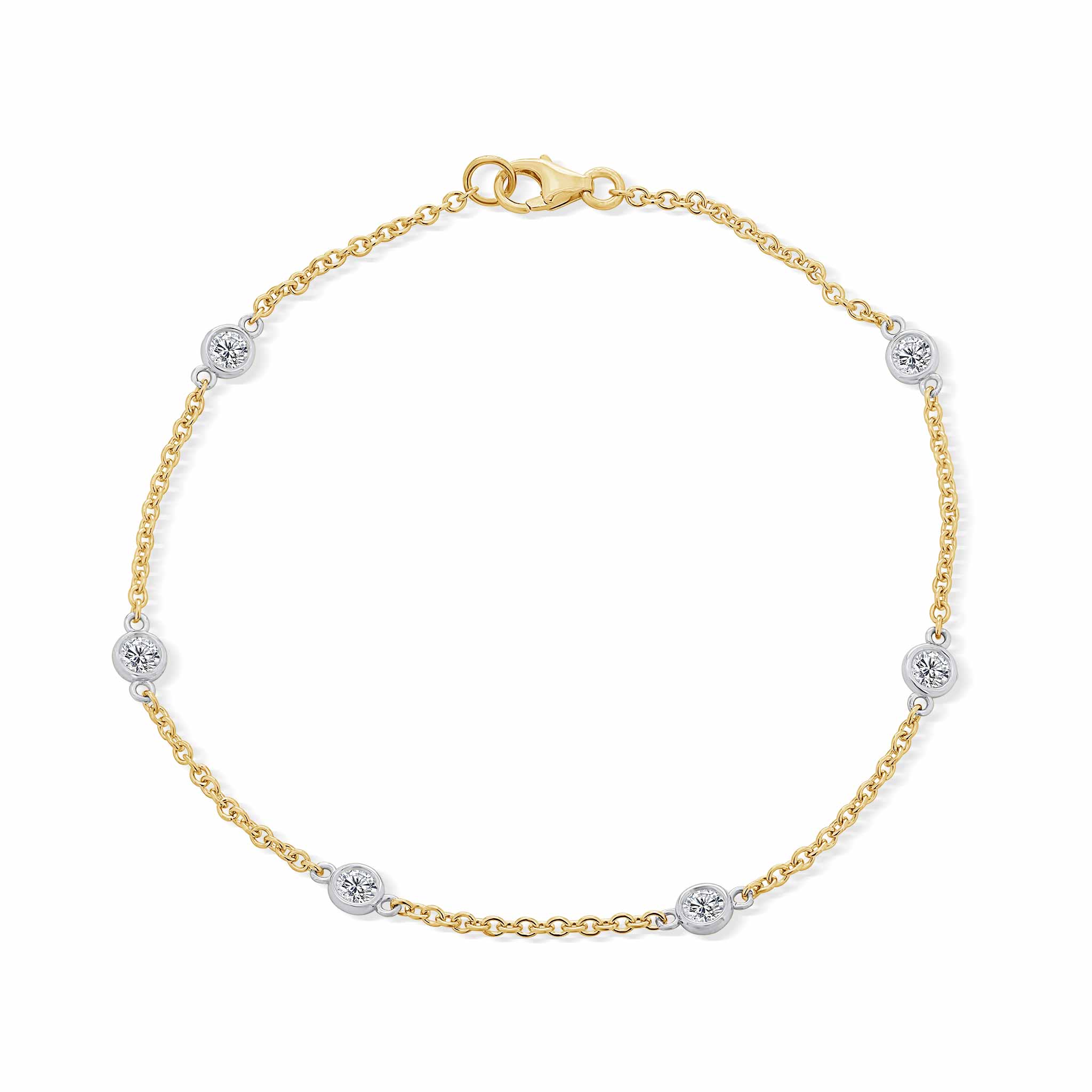 Bezel Set Diamond Bracelet