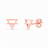 14K Gold Earth Element Stud Earrings