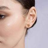 14K Gold Earth Element Stud Earrings
