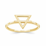14K Gold Earth Element Symbol Ring